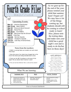 Fourth Grade&nbsp;Newsletter&nbsp;