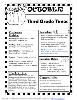 October Newsletter
