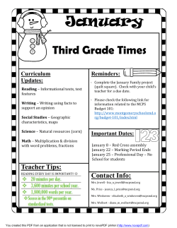 Third grade January 2016