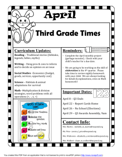 April Newsletter