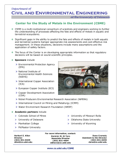 Center for the Study of Metals in the Environment