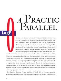 David Culler, et al, "LogP: A Practical Model of Parallel Computation", Communications of the ACM, vol 39, no 11, pp 78-85, 1996.