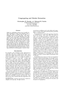 Congregating and Market Formation.