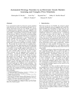 Automated Strategy Searches in an Electronic Goods Market: Learning and Complex Price Schedules.