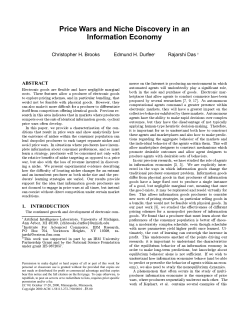 Price Wars and Niche Discovery in an Information Economy.