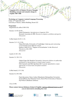 Linguistic DNA workshop programme [PDF 455.83KB]