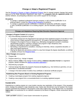 NYSED Change or Adapt a Registered Program Form