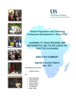Executive Summary: Uganda [PDF 305.73KB]