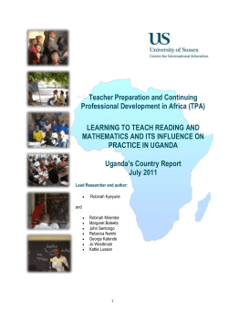 Country Report: Uganda [PDF 931.32KB]
