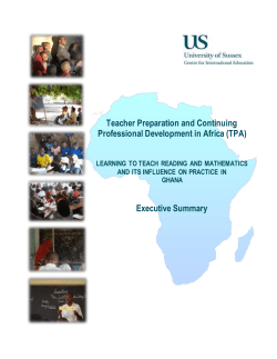 Executive Summary: Ghana [PDF 376.96KB]