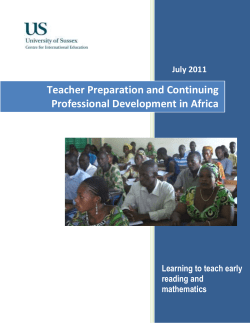 TPA Project Synthesis Report: July 2011 [PDF 1.12MB]