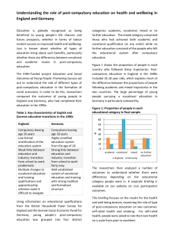 Understanding the role of post-compulsory education on health and wellbeing in England and Germany [PDF 308.24KB]
