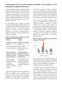 Understanding the role of post-compulsory education in the formation of civic participation in England and Germany [PDF 309.76KB]