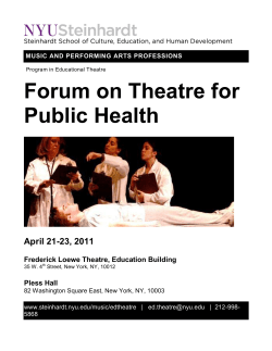 Click here to download the Forum on Theatre for Public Health program