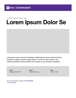 Flyer With Photo (for less copy and a large photograph)