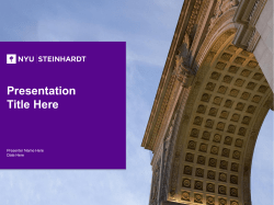 NYU Steinhardt Template
