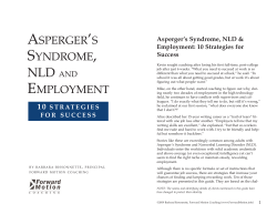 Asperger&rsquo;s NLD Employment Success Strategies