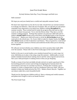 Current News from First Grade&nbsp;