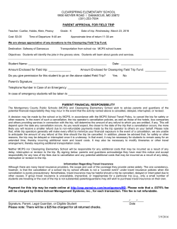 Safeway Field Trip Permission Form, March 23