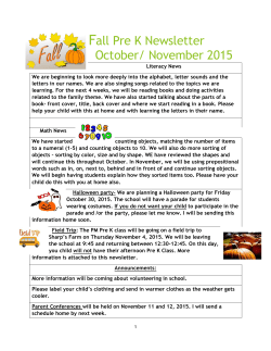 Prek October 2015