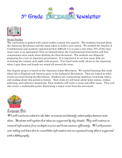 5th December Newsletter 2015