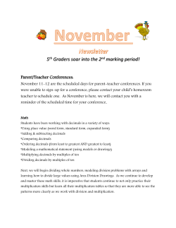5th November Newsletter 2015