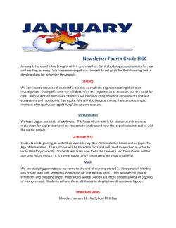 4th GT January Newsletter 2016
