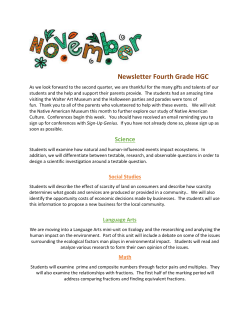 4th HGC November Newsletter
