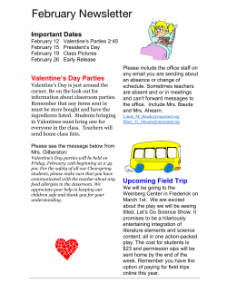 4th Grade February Newsletter 2016