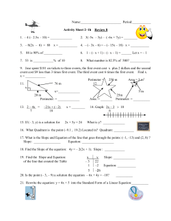 Activity Sheet Review 8
