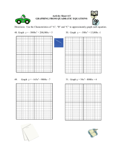 A/S Gaphing A, B, and C components of Quadratics,