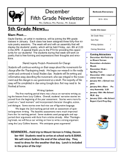 November/December Newsletter