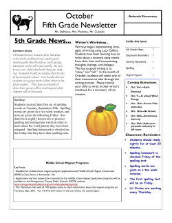October Newsletter