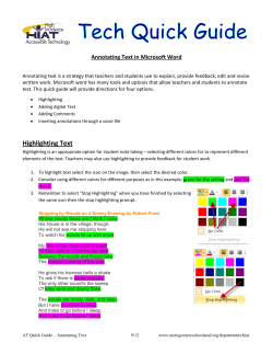 Annotating Text