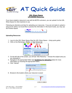 Uploading New Materials to the UDL Share Space (117K pdf)