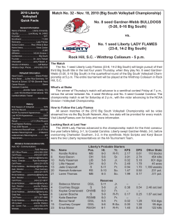 2010 Big South Championship Notes