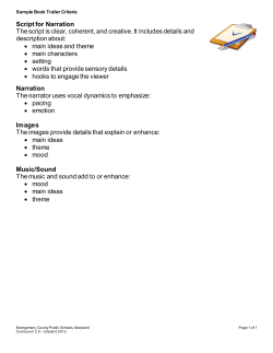 Book Trailer Criteria