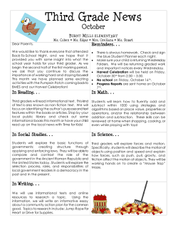 3rd October newsletter