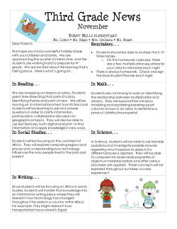 3rd december newsletter