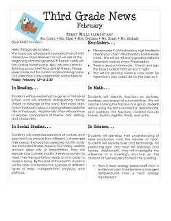3rd grade February Newsletter