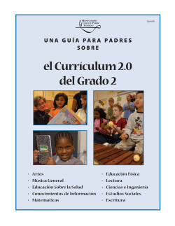 Parent Guide to 2nd Grade Curriculum-Spanish