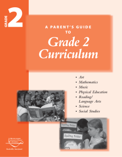 Parent Guide to 2nd Grade Curriculum-English