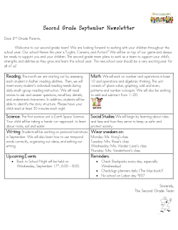 2nd September Newsletter