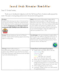 2nd November Newsletter