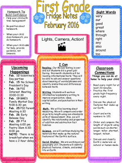 1st grade feb 16 newsletter