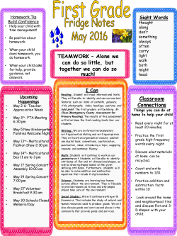 1st grade may 2016 newsletter