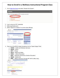 How to enroll in a Wellness Instructional Program Course