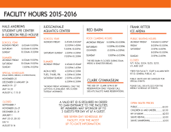 General Facility Hours