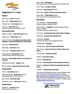 MCPL Summer Reading List 2014-15 2nd