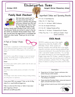 October English newsletter